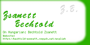 zsanett bechtold business card